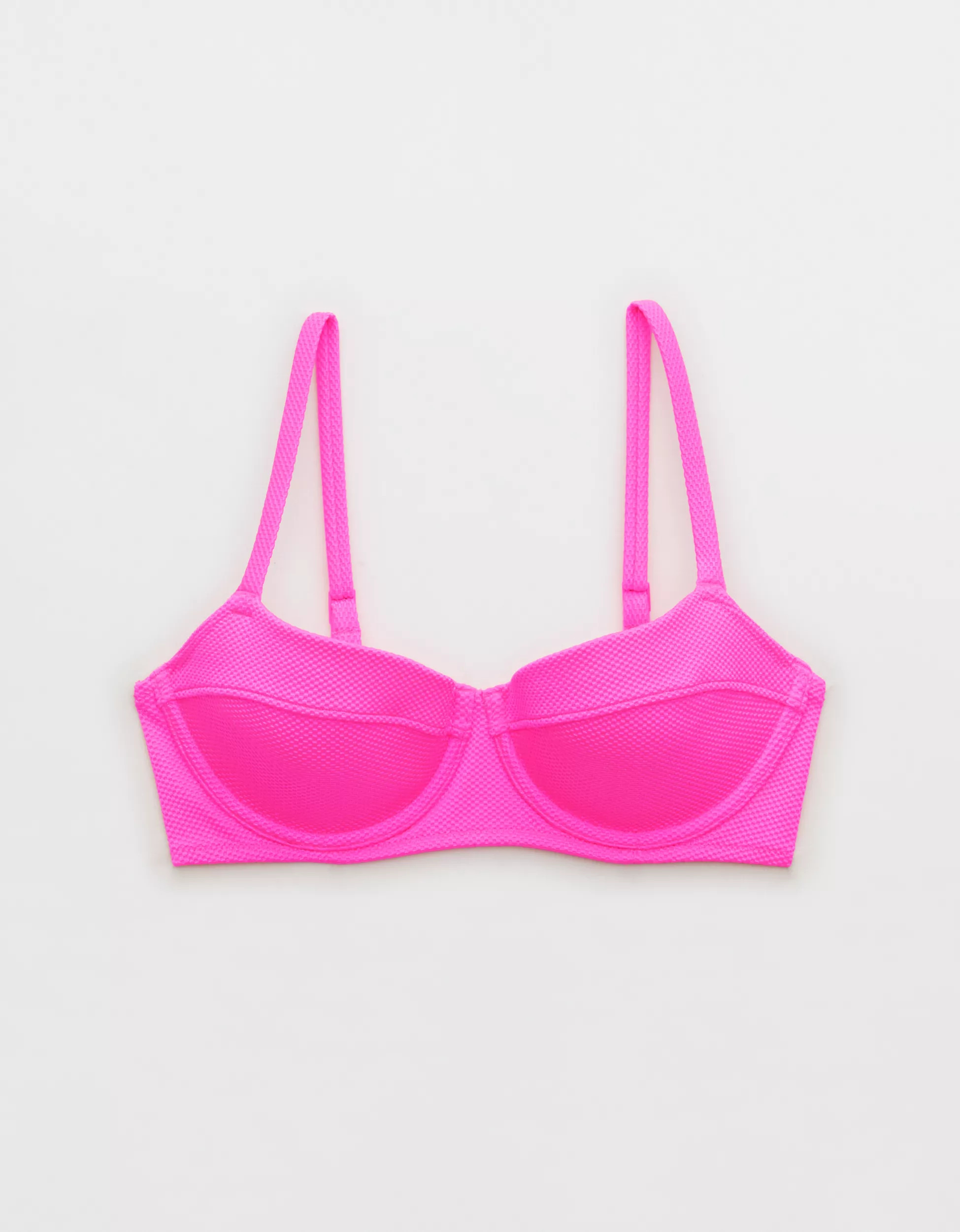 Aerie Shine Pique Lightly Lined Underwire Bikini Top | Aerie