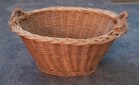 Vintage wicker laundry basket | Etsy (US)
