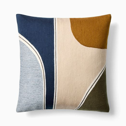 Crewel Outlined Shapes Pillow Cover | West Elm (US)