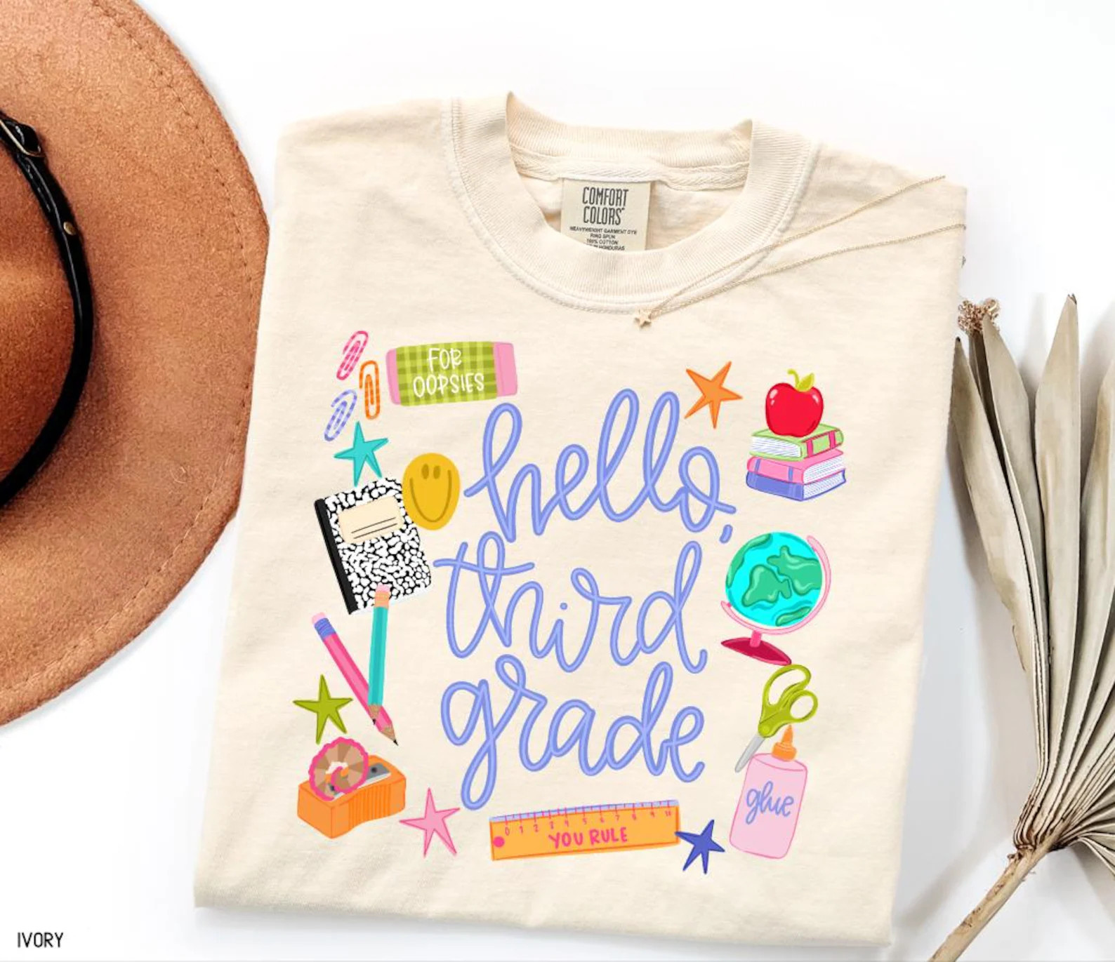 Hello Grade Comfort Colors Tee, Choose your Grade | Back To School Teacher Tee, Cute School Teach... | Etsy (Global)