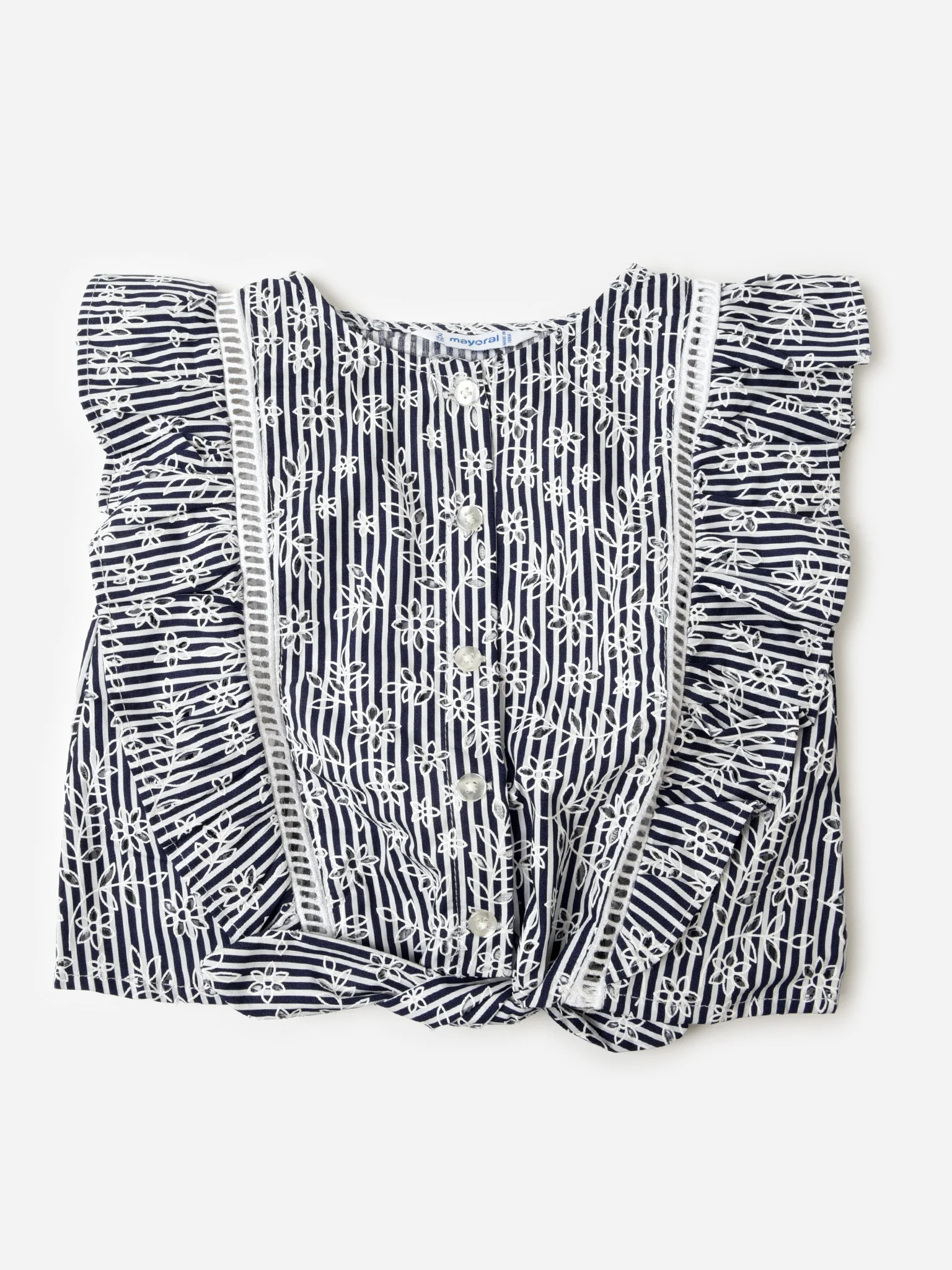 MAYORAL
                      
                     Girls' Stripe Loose Shirt | Saint Bernard