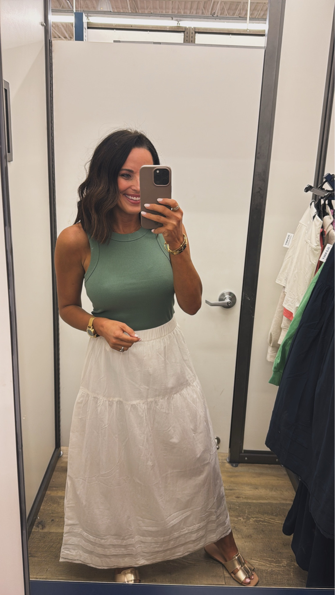 This green tank is the perfect pop of color, and paired with this maxi white skirt it just feels so clean and effortless. Perfect for date nights, vacations, or everyday wear from Old Navy! 

Green tank everyday wear date nights effortless date nights travel finds maxi skirt white skirt vacations clean mom life Old navy finds outfit of the day report ready VintagePickin 

#LTKSeasonal #LTKmomlife #LTKdayinmylife
