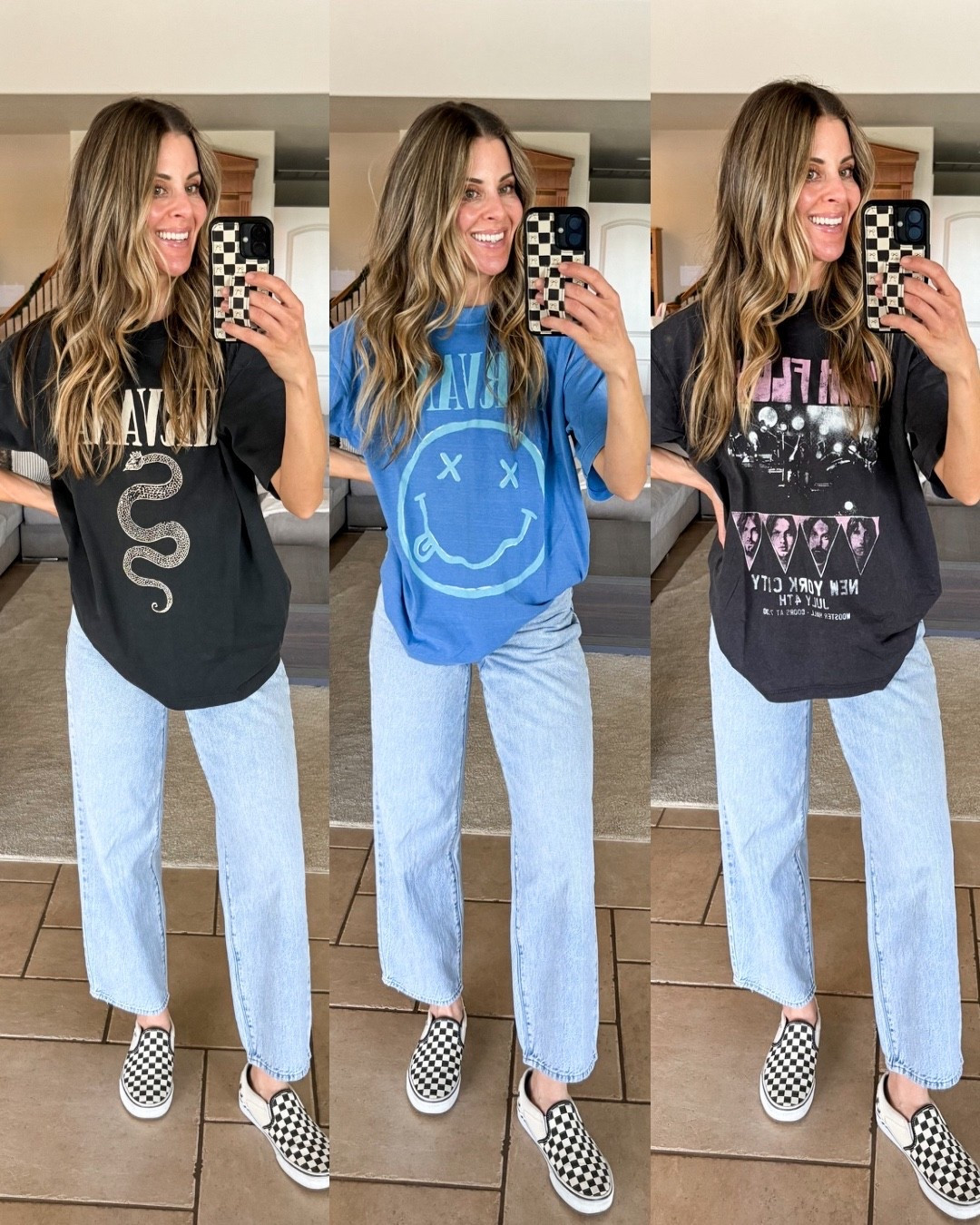 New graphic tees from Cotton on and I’m obsessed with all 3! Perfect for a cool mom outfit! Comment NEED and I will send all the links to shop!
.
.
.
Cotton on tees graphic tee outfit cool mom style cool mom fashion graphic tee style 