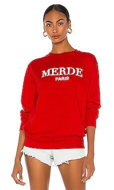 DEPARTURE Merde Sweatshirt in Red from Revolve.com | Revolve Clothing (Global)