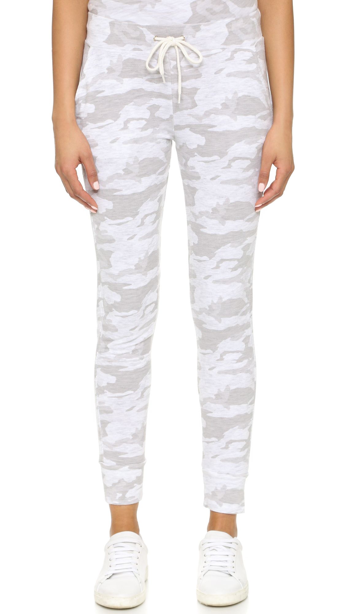 Monrow Neutral Camo Sporty Sweatpants - White | Shopbop