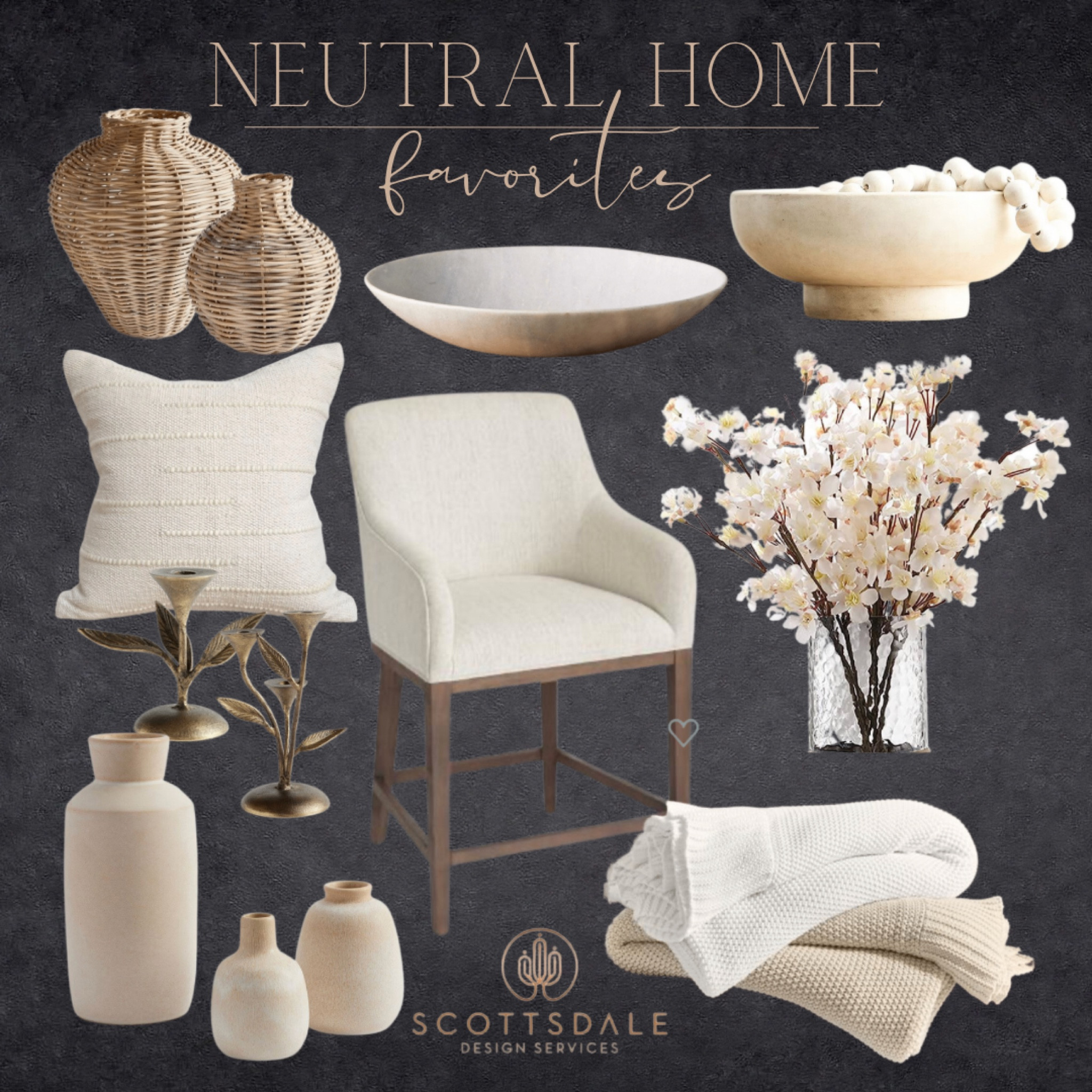 Neutral home decor finds🤍

Counter stool, bed blanket, throw blanket, faux flowers, woven vase, candle holders, decorative bowl, spring decor, neutral decor

#LTKunder50 #LTKFind #LTKhome