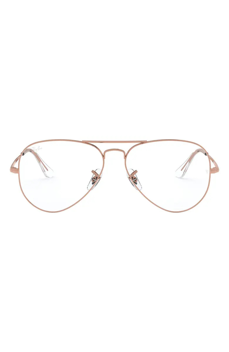 Ray-Ban 55mm Aviator Optical Glasses | Nordstrom | Nordstrom