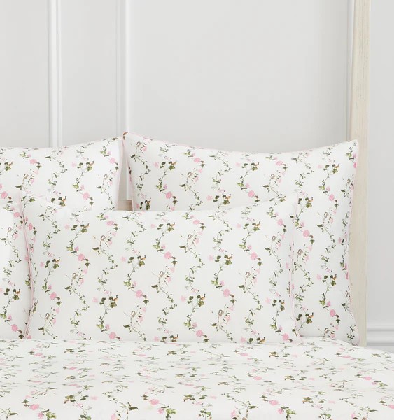 The Euro Sham - Pink Pond Floral | Hill House Home US