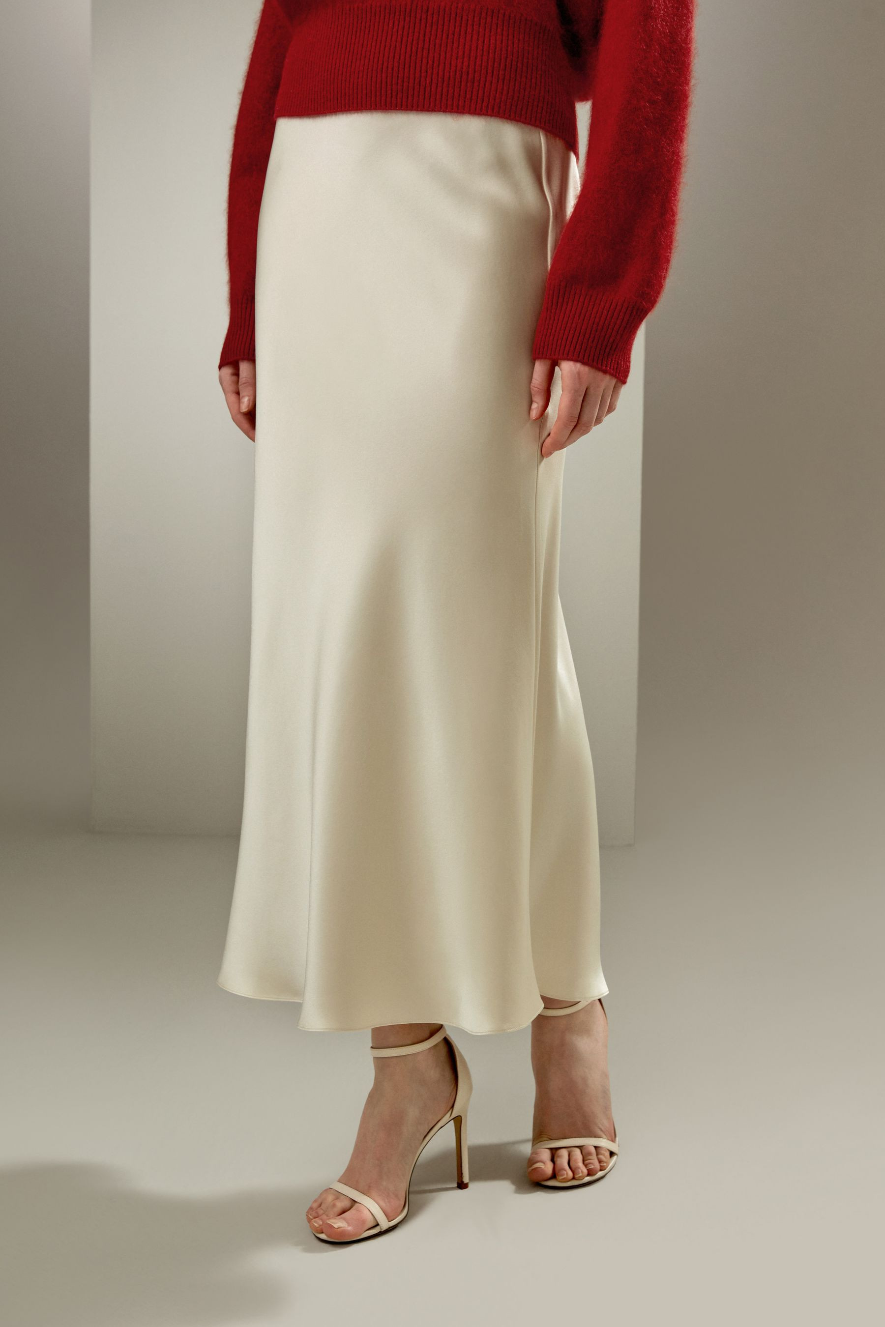 Silk Maxi Skirt with Flare Hem | LilySilk