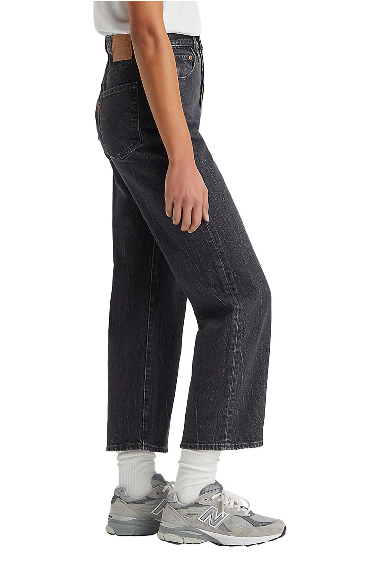 Ribcage Acid Wash High Waist Ankle Straight Leg Jeans | Nordstrom