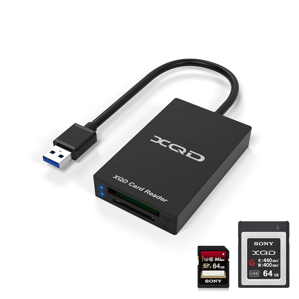 XQD Card Reader, USB 3.0 XQD/SD Card Reader Dual Slot Memory Card Reader 5Gpbs Super Speed Suppor... | Amazon (US)