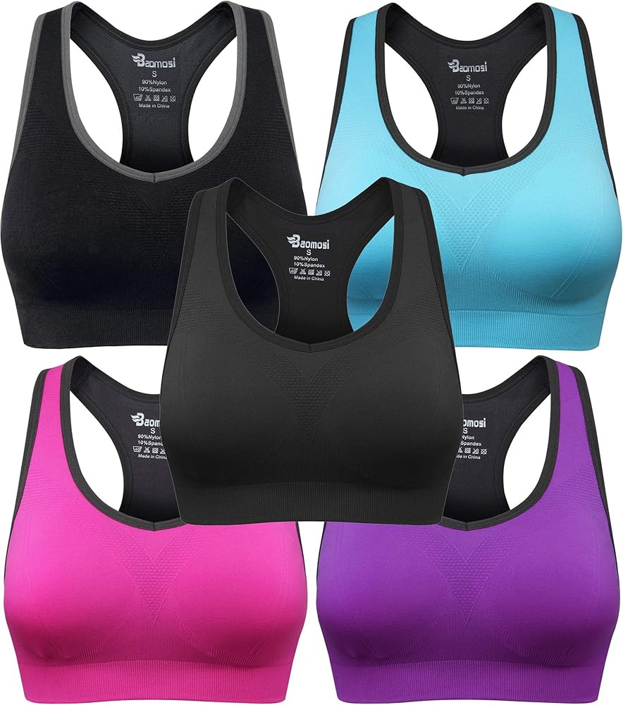 Seamless Racerback Sports Bra
        Women's, High Impact Support, Yoga, Gym, Workout, Fitness | Amazon (US)