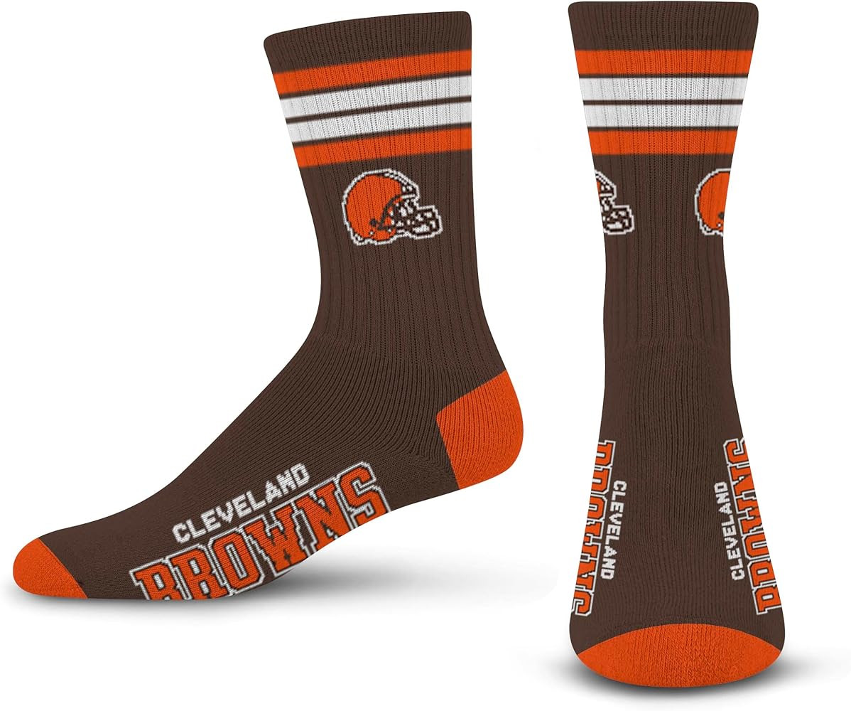 For Bare Feet Men's NFL 4-Stripe Deuce Performance Crew Socks | Amazon (US)