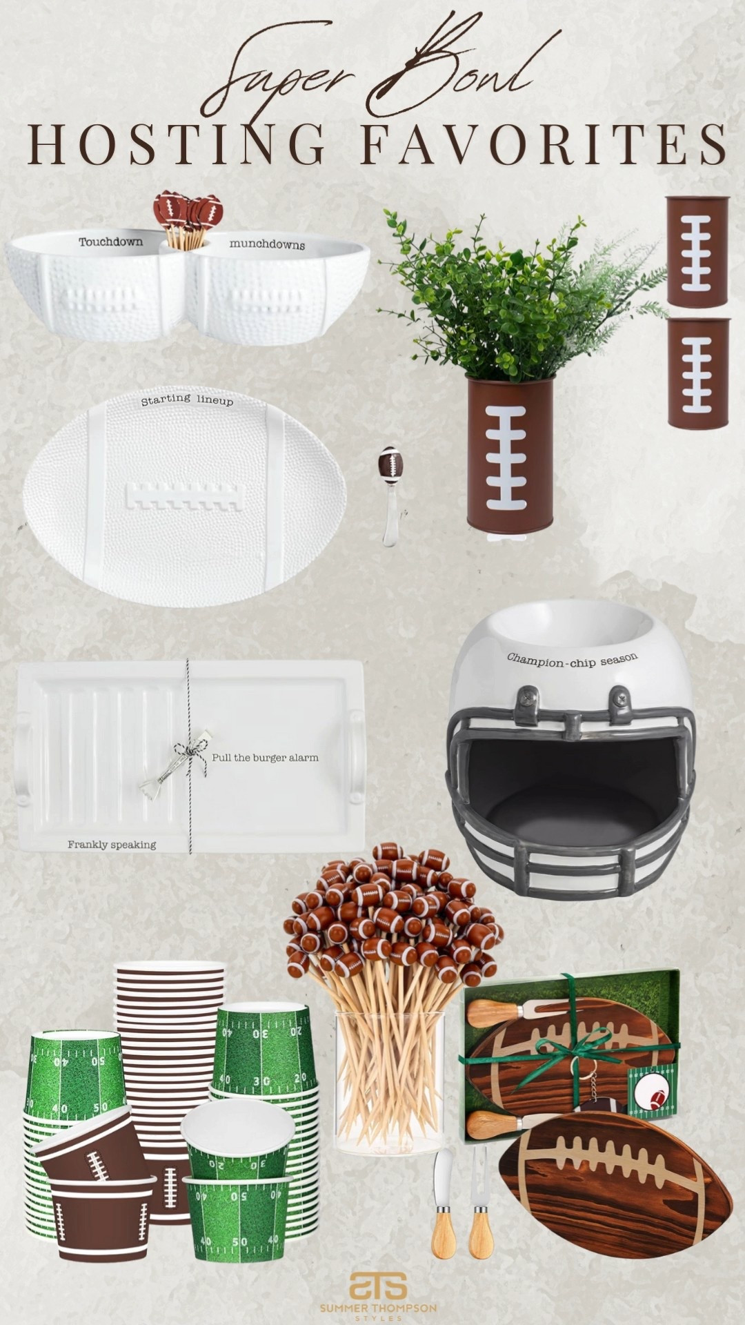 The best items for hosting a superbowl at your home! 

Football hosting home decor football picks trending best sellers viral serving bowl 

#LTKSeasonal #LTKHome