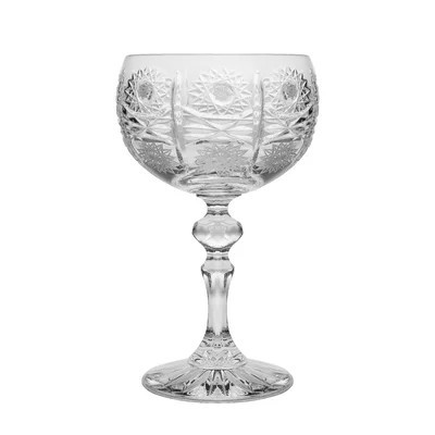 Champagne Saucer - Coupe - Flute - For Wine - Sparkling Wine - Set Of 6 - - Hand Cut Crystal - Made In Europe - 7 Oz. - By Majestic Gifts Inc. | Wayfair North America