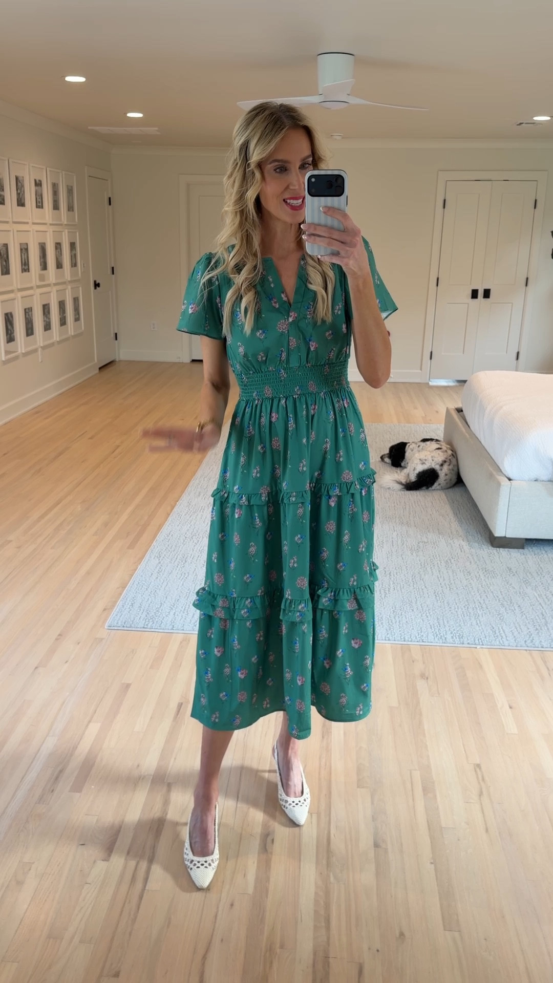 Amazon long dress makes the perfect spring dress. Would be a great Easter dress! 