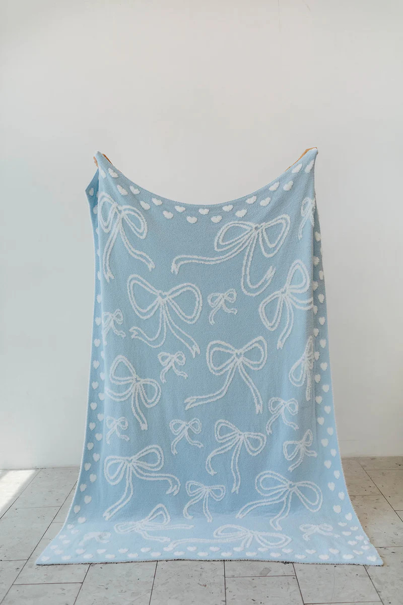 Blue Bow Blanket (60*80) | Shop Staykation