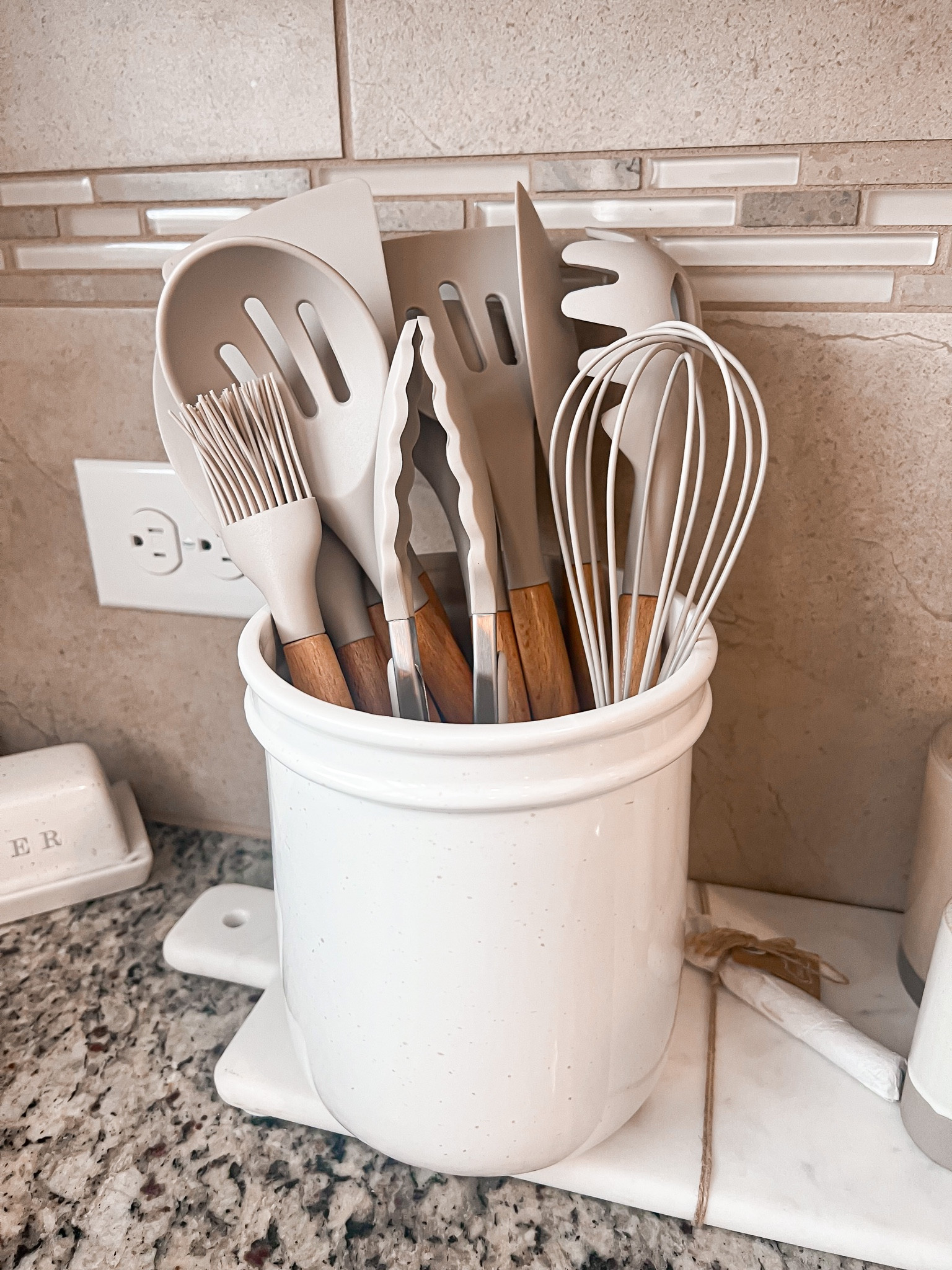 Kitchen finds 

Utensils, kitchen utensils , utensil holder , salt and pepper holder , butter dish , cheese board , marble cheese board 

#LTKhome #LTKstyletip #LTKGiftGuide