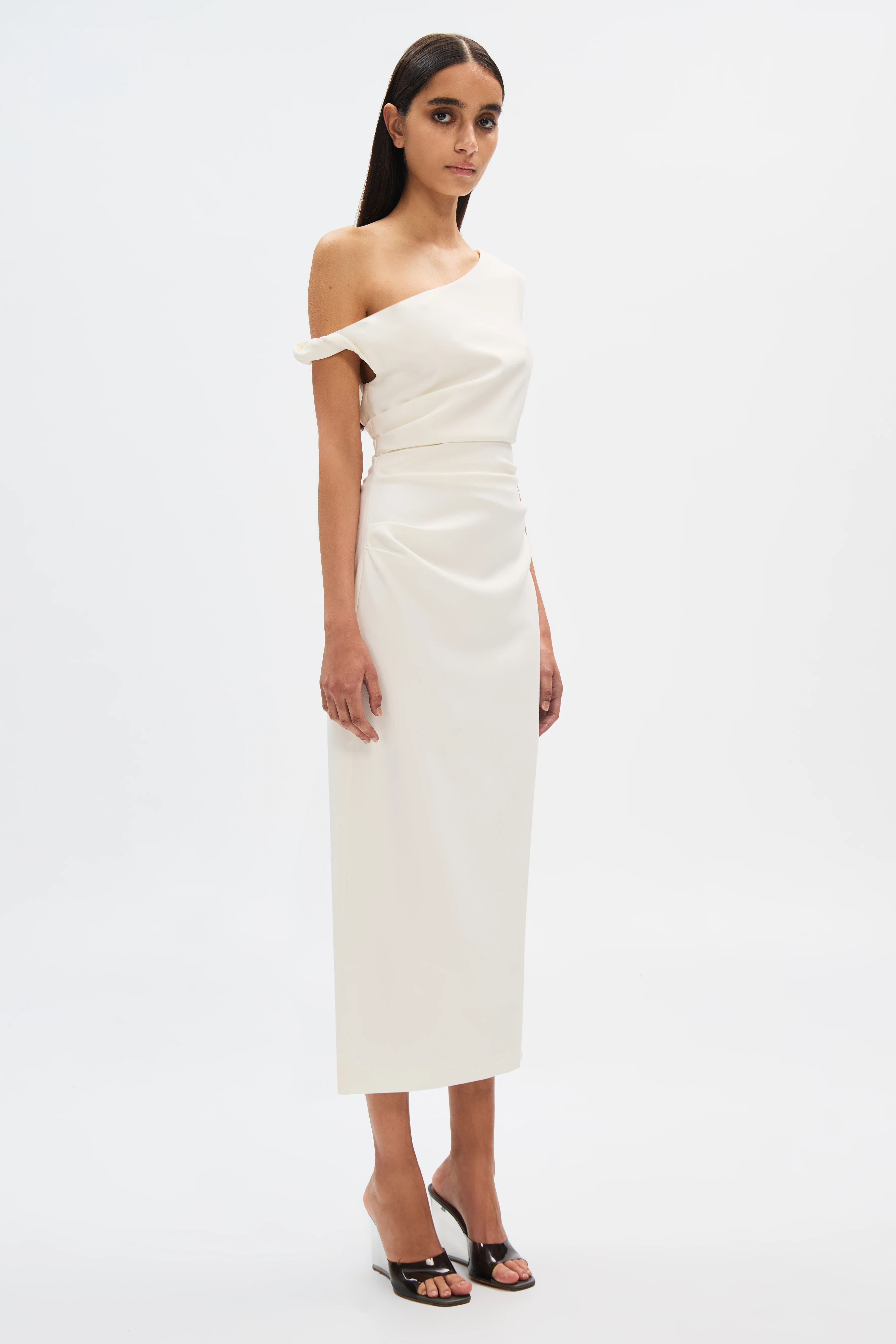 GAIA TWILL MIDI DRESS | MISHA