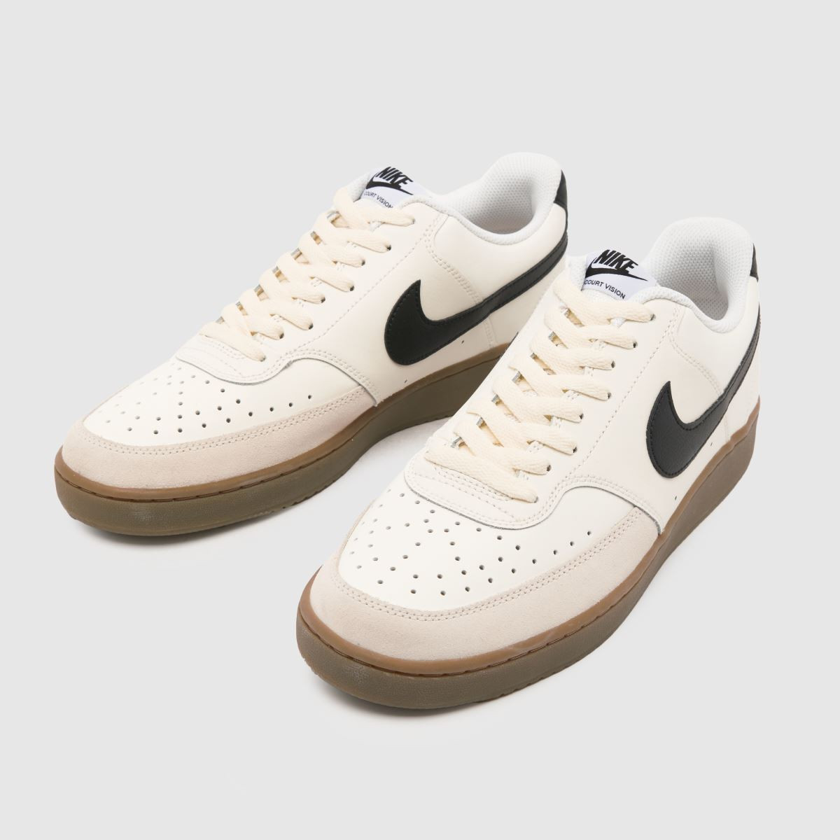 Mens White & Black Nike Court Vision Low Trainers | schuh | Schuh