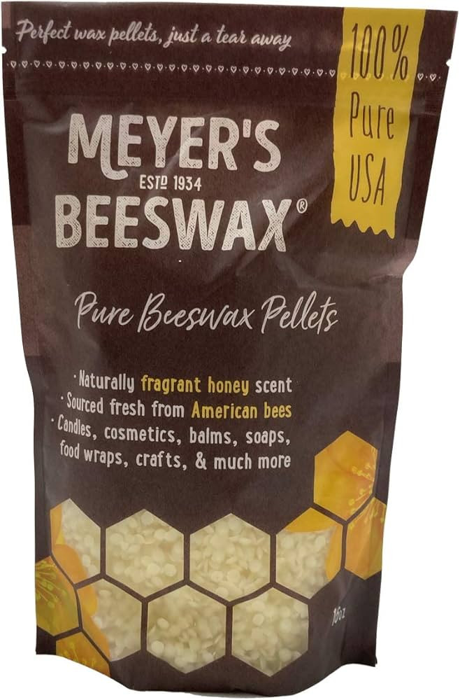 Meyer's Pure Domestic USA Beeswax, Not Imported, Additive Free Triple Filtered Pellets for All Yo... | Amazon (US)