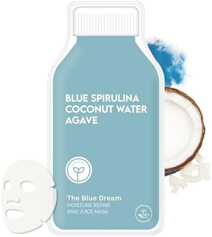 ESW Beauty The Blue Dream - Moisture Repair Raw Juice Face Mask - Hydrating with Blue Spirulina, ... | Amazon (US)