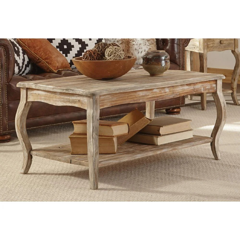 Alaterre Rustic Reclaimed Coffee Table, Driftwood - Walmart.com | Walmart (US)