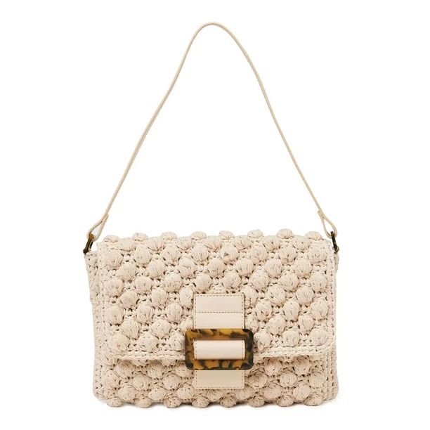 No Boundaries Women’s Festival Baguette Bag Natural Crochet - Walmart.com | Walmart (US)