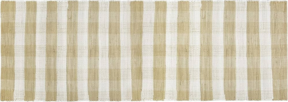 GLAMBURG Cotton Reversible Area Runner Rug 2' x 6' for Bedroom Living Room Kitchen Hallways Front... | Amazon (US)