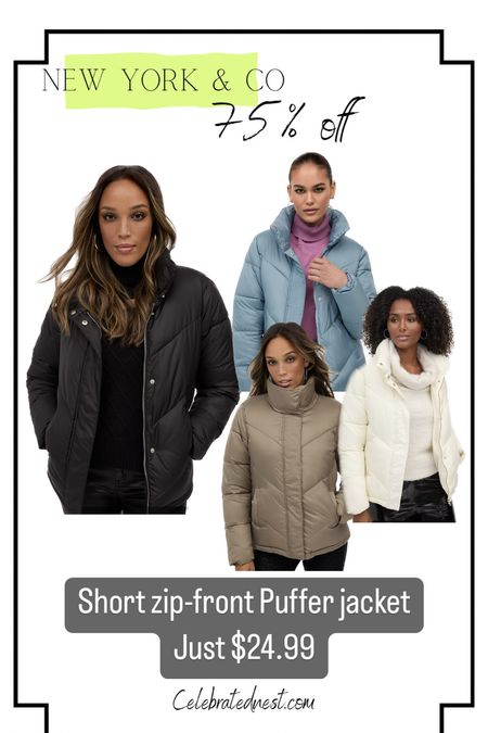 75% short zip-front puffer jacket from New York & Co. Just $24.99

#LTKsalealert #LTKunder50 #LTKstyletip