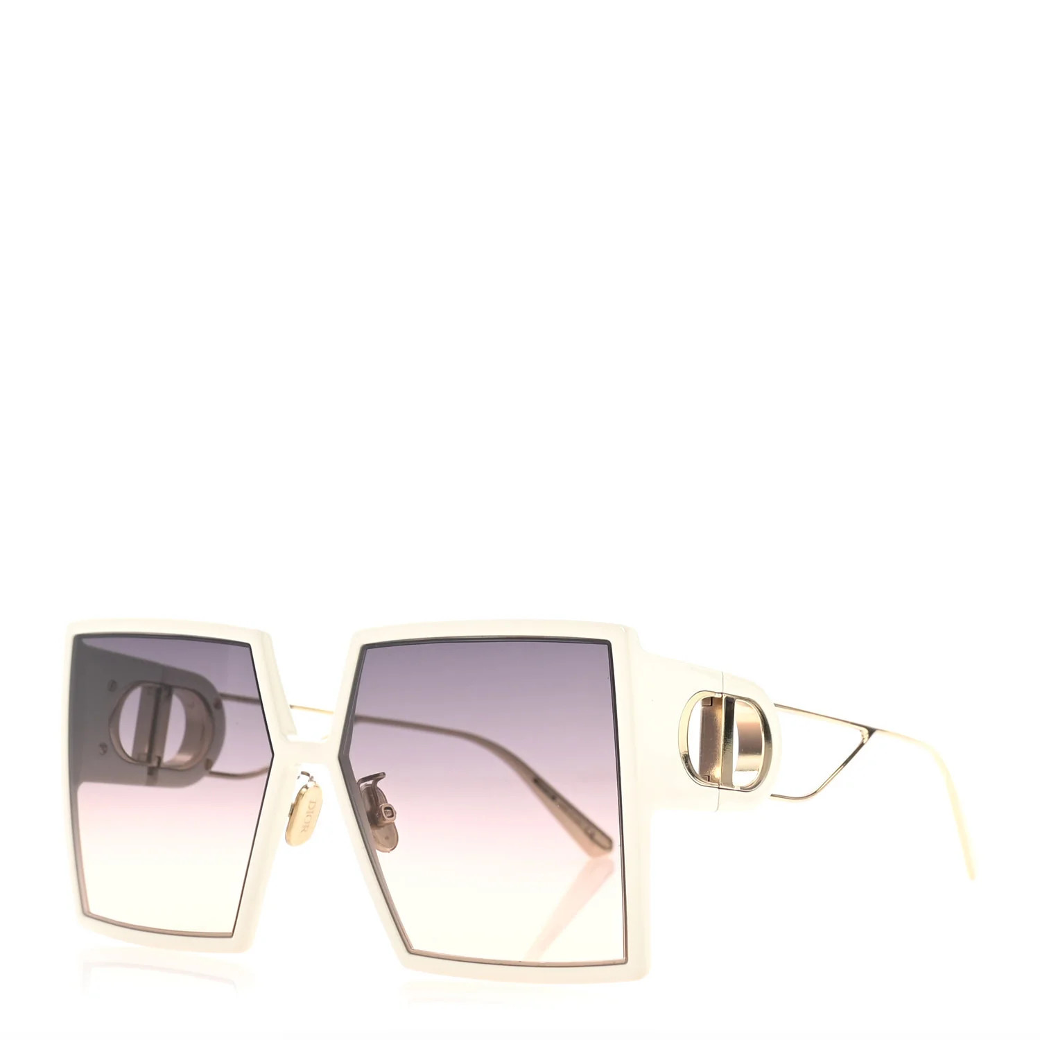 Square 30 Montaigne SU Sunglasses White | FASHIONPHILE (US)