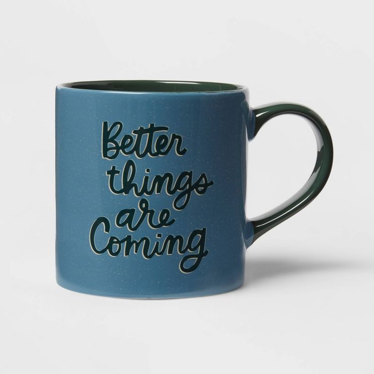 16oz 'Better Things Are Coming' Marilyn Mug Blue/Orange - Room Essentials™ | Target