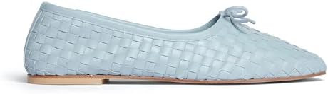 Woven Ballet Flats for Women Bowknot Square Toe Comfortable Flats Daily Casual Shoes | Amazon (US)