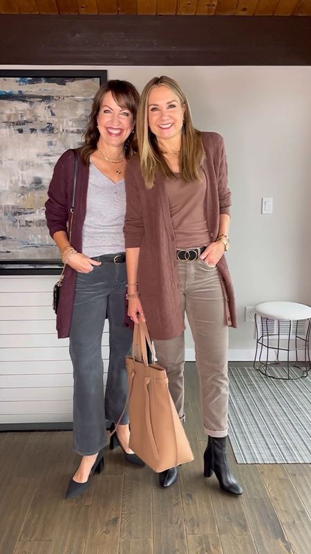 Made by women for women of all shapes, styles, and ages, @NYDJ flatters a woman’s body with their Lift Tuck Technology & stylish designs!💯👏🏼
•
Our Everyday cardigans and Forever Comfort tees have so many stylish details and our corduroy pants are soft and flattering! @NYDJ does workwear right with our plush velveteen blazers—add printed blouses, straight leg jeans and comfy booties or pumps for a polished business casual look!💫
Remember to size down for the perfect fit!👌🏼Use our code LASTSEENWEARING20 for 20% off at checkout—shop our outfits by following “lastseenwearing” on the @shop.LTK app OR click on bio to shop on our lastseenwearing.com website! Links in stories too!🛍️
⬇️
Julie’s Outfits- 
•Falling Leaves Every Day Cardigan in Hot Cocoa
•Ribbed V Neck Tee in Mink
•Margot Girlfriend Pants in Fine Wale Corduroy With Rolled Cuffs in Saddlewood
•Blazer Jacket in Velveteen in Black
•Pintuck Blouse, in Dew Drop 
•Tone Boots in Stretch Napa Leather, Black 
•Marilyn Straight Leg Jeans in Haley
⬇️
Krista’s Outfits-
•Falling Leaves Every Day Cardigan in Eggplant 
•Ribbed Long Sleeved Henley in Light Heather Grey
•Relaxed Flared Pants in Fine Wale Corduroy in Overcast
•Blazer Jacket in Velveteen in Boysenberry
•Pintuck Blouse in Avery Animal
•Elysia Pumps in BlackLast Denim
#nydj #fitiseverything

#LTKworkwear #LTKunder100 #LTKunder50