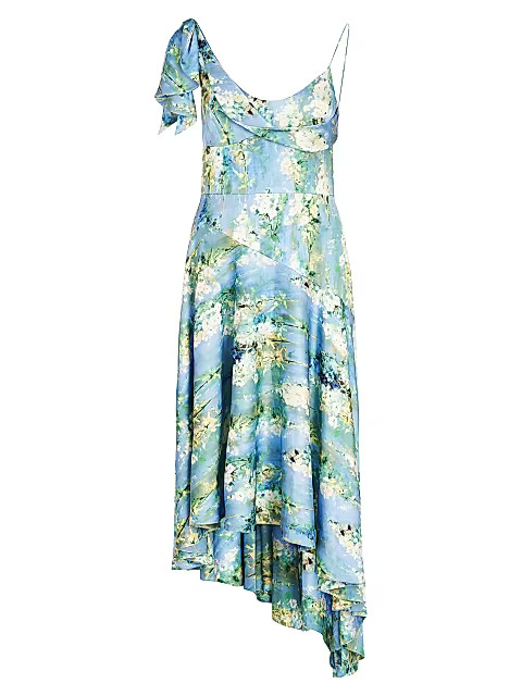 Adrian Cowl Drape Midi-Dress | Saks Fifth Avenue