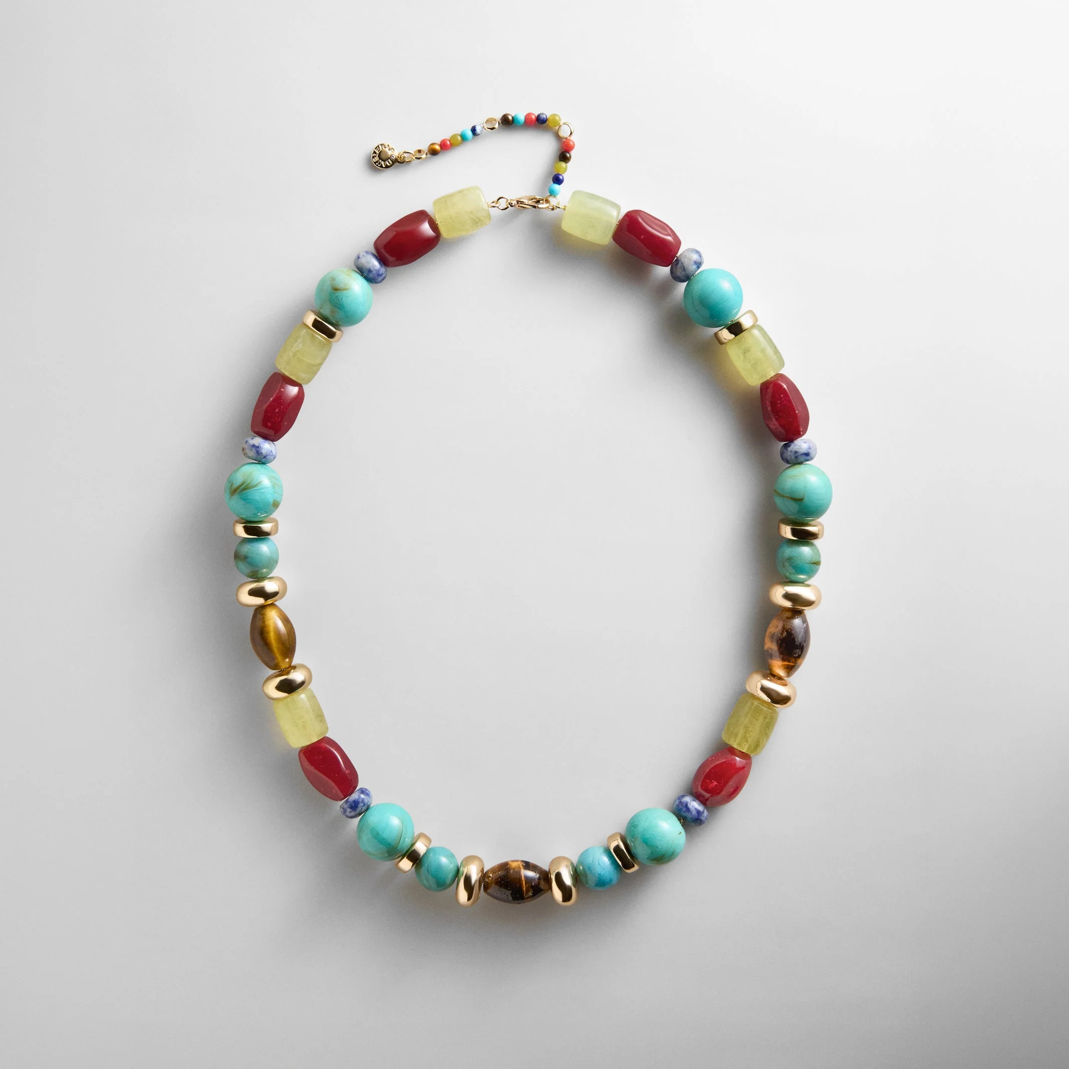 Justine Semi-Precious Beaded Necklace - Multi Bead | BaubleBar