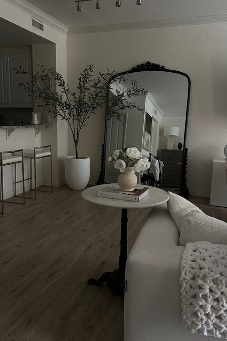 Living room decor / floor mirror / indoor planter / marble 

#LTKhome