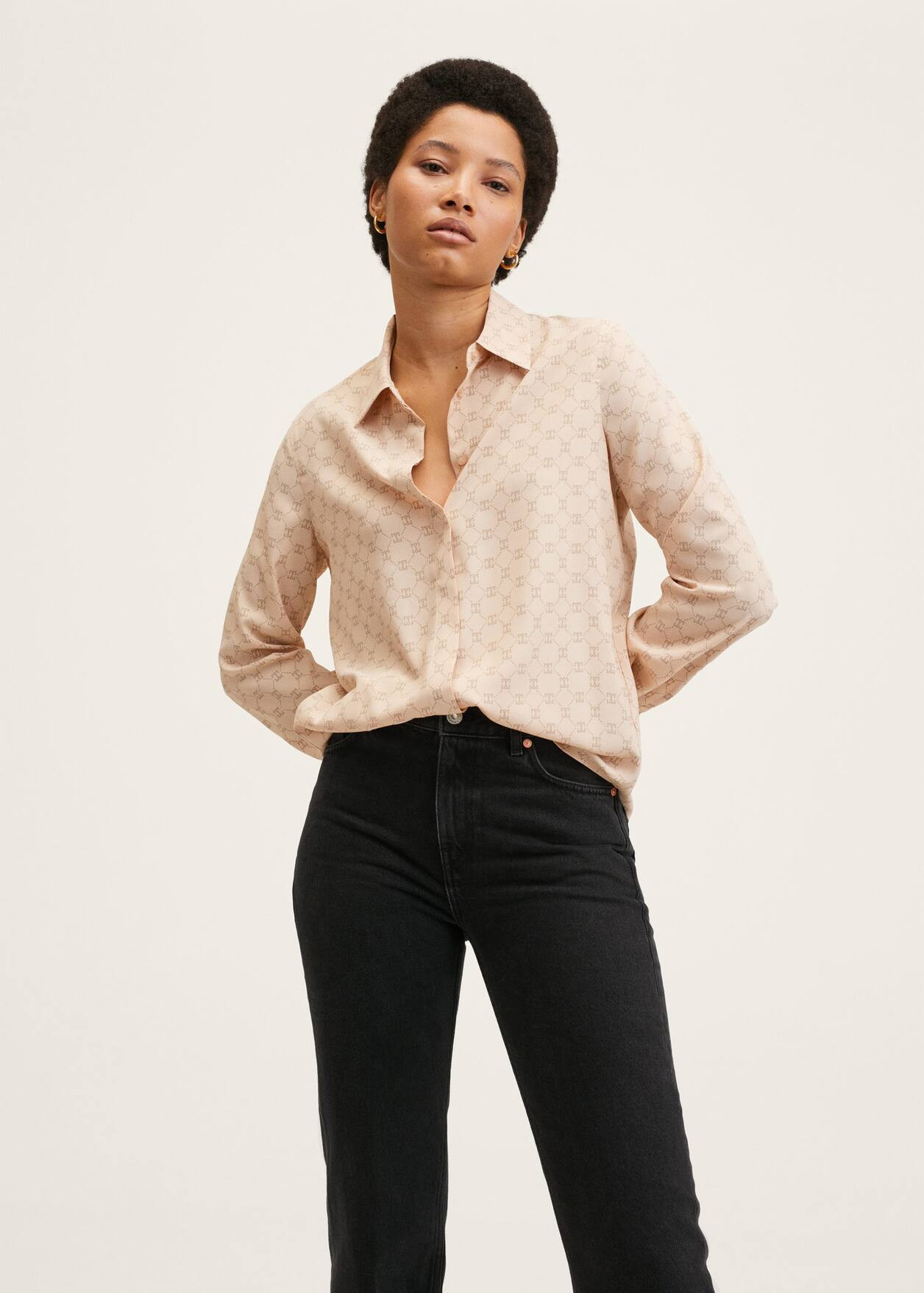 Printed flowy shirt | MANGO (US)