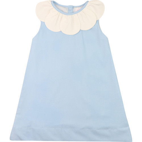 Blue And White Scalloped Collar Dress | Cecil and Lou