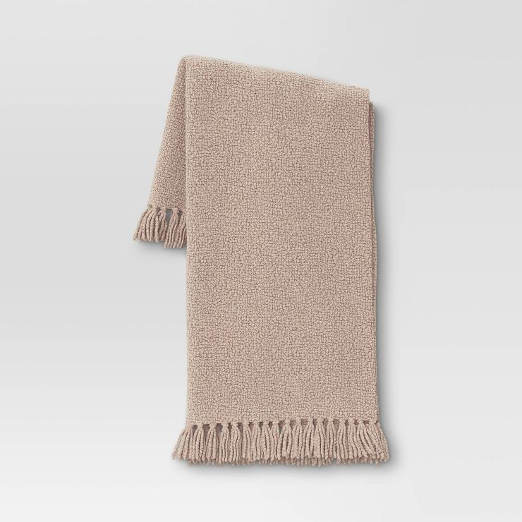 Boucle Reversible Throw Blanket - Threshold™ | Target