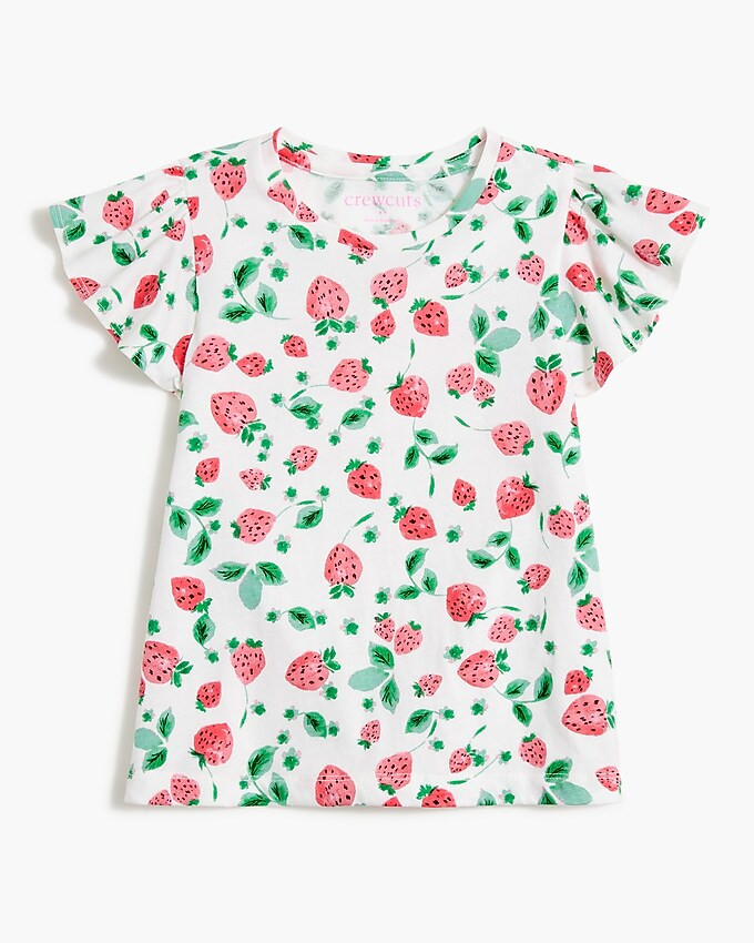 Girls' printed flutter-sleeve tee | J.Crew Factory