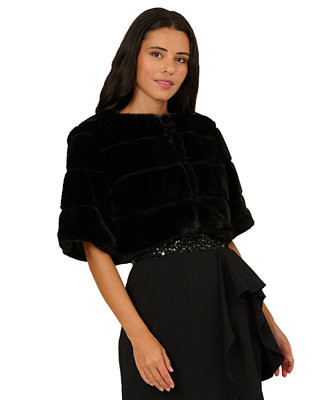 Adrianna Papell Women's Faux Fur Bolero Jacket - Macy's | Macy's