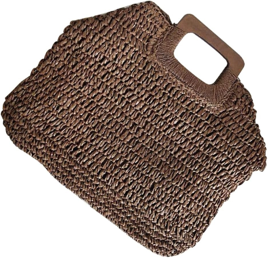 minkissy Vintage Straw Woven Beach Bag for Women Retro Handbag for Summer Travel Stylish and Spac... | Amazon (US)