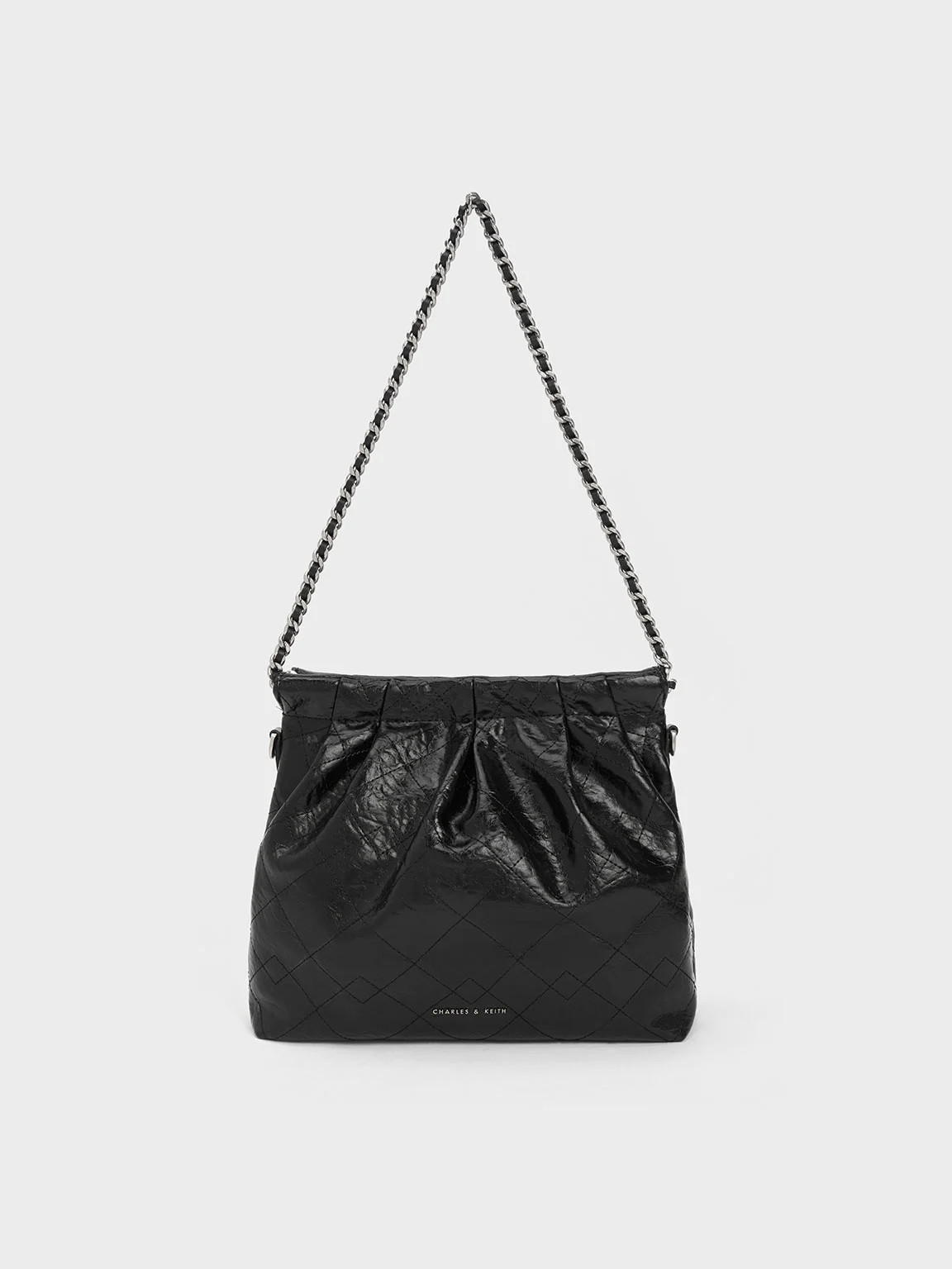 Duo Chain Handle Shoulder Bag
 - Noir | Charles & Keith US
