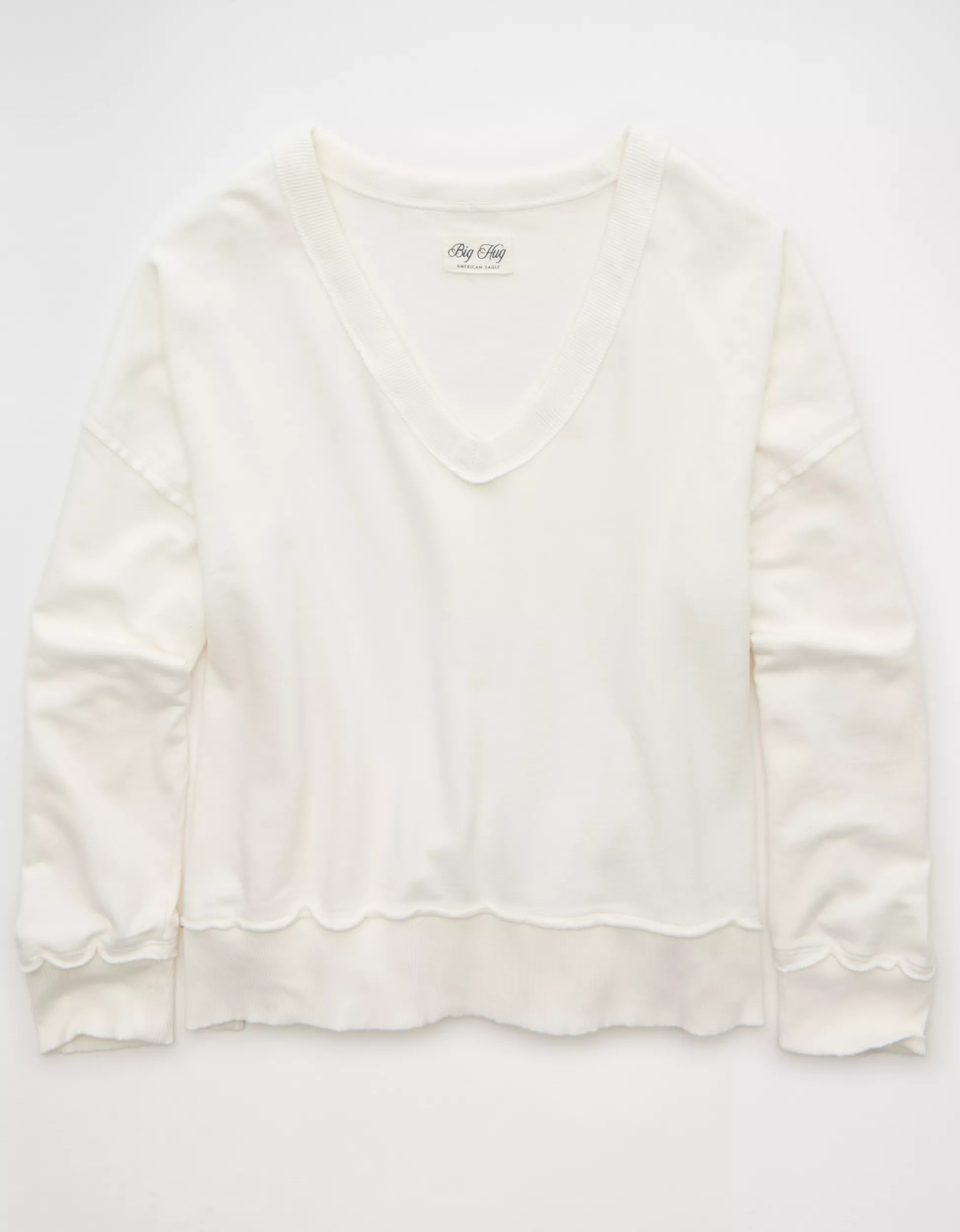 AE Big Hug V-Neck Sweatshirt | American Eagle Outfitters (US & CA)