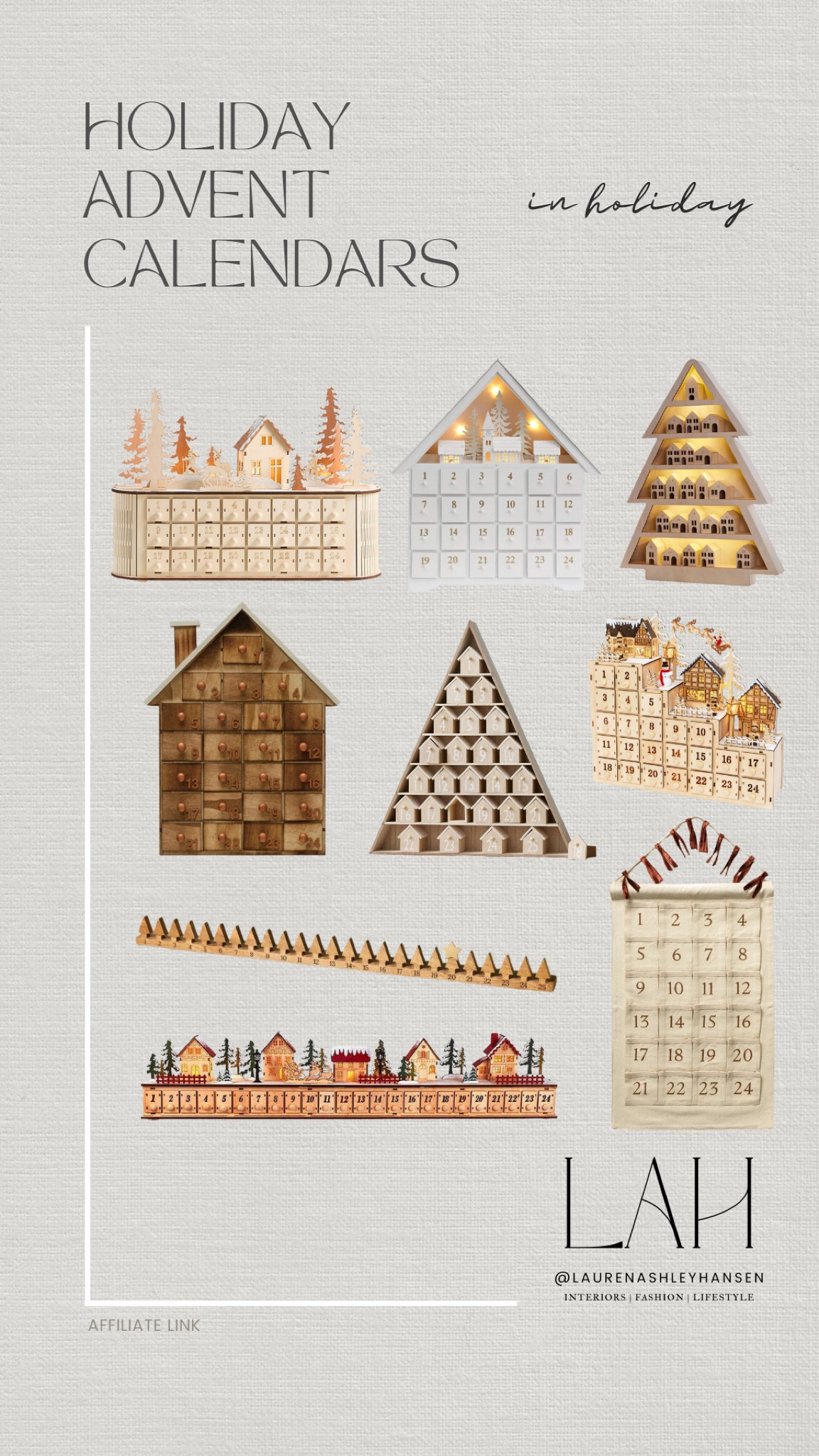Holiday Advent calendars! All of these options are reusable and can be enjoyed year after year! Beautiful details of holiday trees, villages, and more! 

#LTKHoliday #LTKHome #LTKStyleTip