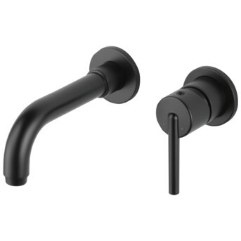 Delta Trinsic Matte Black 1-Handle Wall-Mount WaterSense Bathroom Sink Faucet Lowes.com | Lowe's