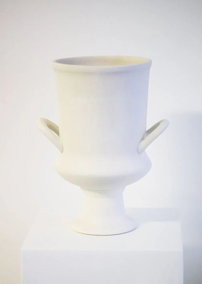 Boutique Ceramic Vases at Afloral.com | Urn Vase in Matte Grey White | Afloral