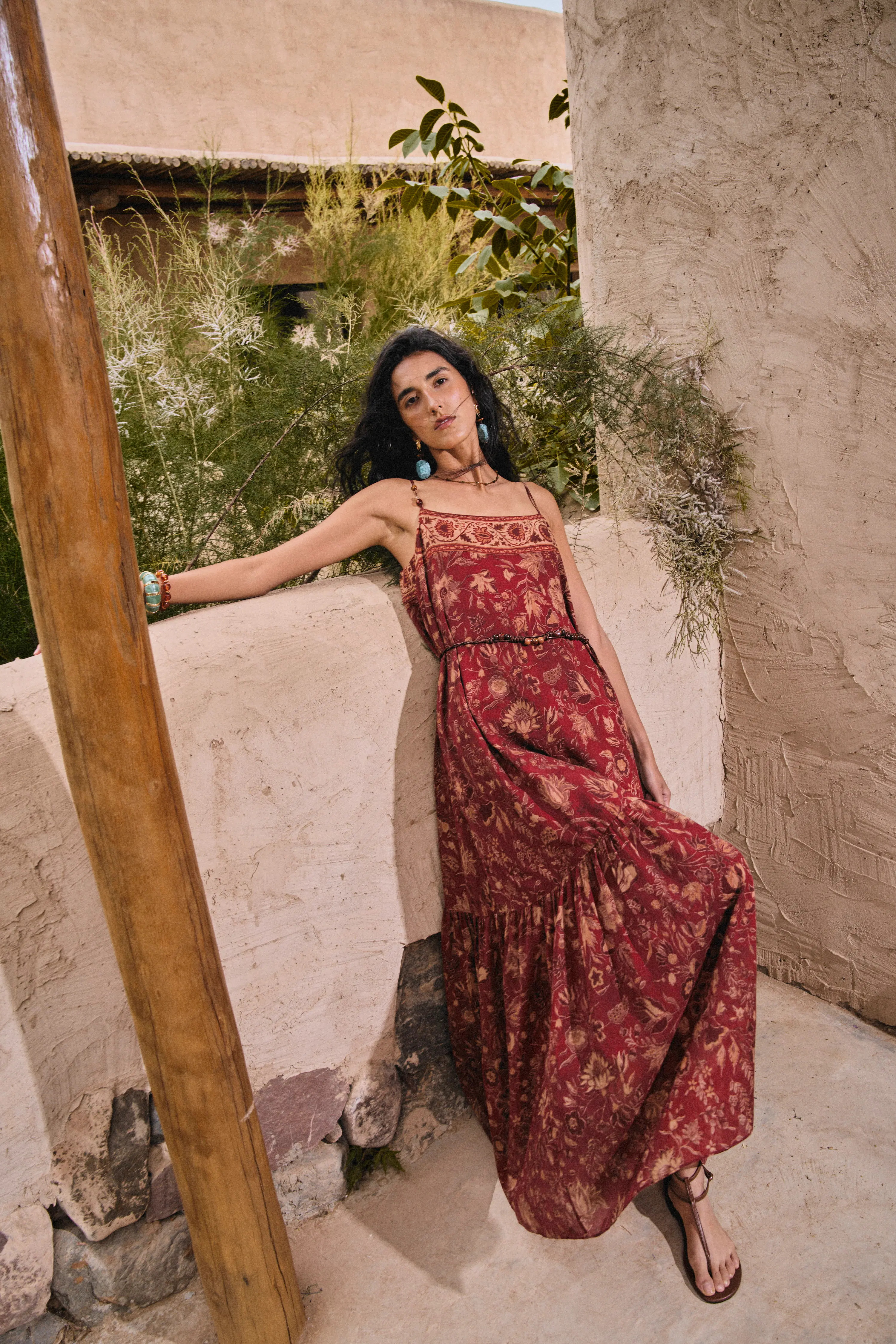 Jules Handpainted Persian Floral Cami Dress | Fabrique