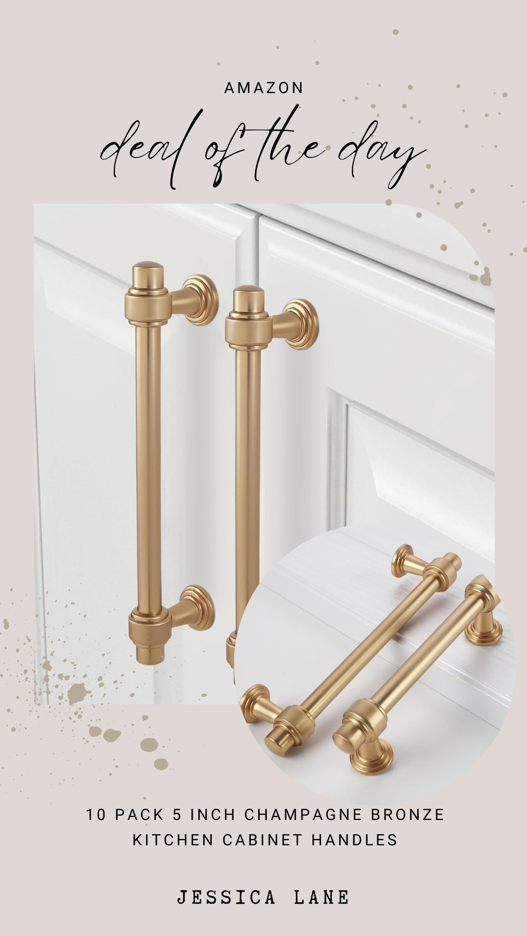 Give your kitchen a quick designer upgrade with this 10-pack of 5-inch champagne bronze cabinet pulls. The warm metallic finish adds an elegant, high-end touch to any cabinetry.#kitchenrenovation #hardware #homediy #interiordetails #cabinetry

#LTKSaleAlert #LTKHome